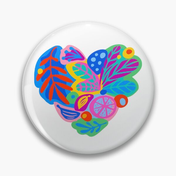 Item preview, Colorful Bright abstract heart shape tropical leave designed and sold by Bearlala.