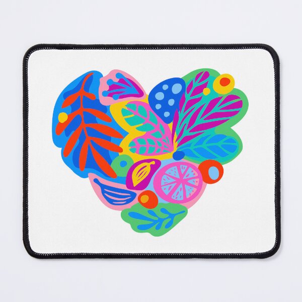 Item preview, Colorful Bright abstract heart shape tropical leave designed and sold by Bearlala.