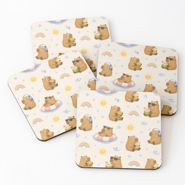 Item preview, Capybara Relax Pattern designed and sold by capybaraxshop.