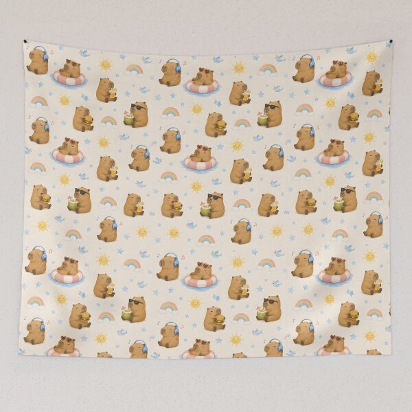 Item preview, Capybara Relax Pattern designed and sold by capybaraxshop.