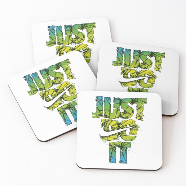 Item preview, Just Do It Shattered Glass Aesthetic - Neon Green and Blue designed and sold by 1001T-Shirt.