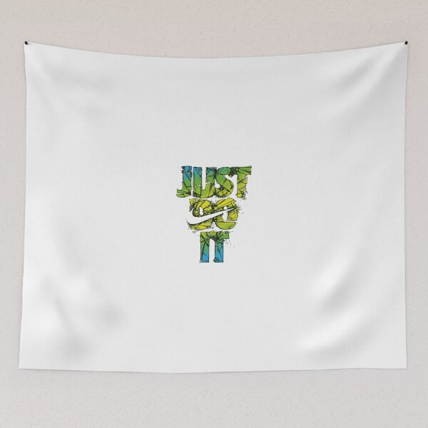 Item preview, Just Do It Shattered Glass Aesthetic - Neon Green and Blue designed and sold by 1001T-Shirt.