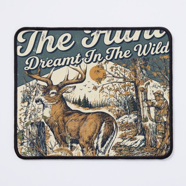Item preview, Retro Archery Deer Hunting Mountain Wilderness designed and sold by Dust And Doom.