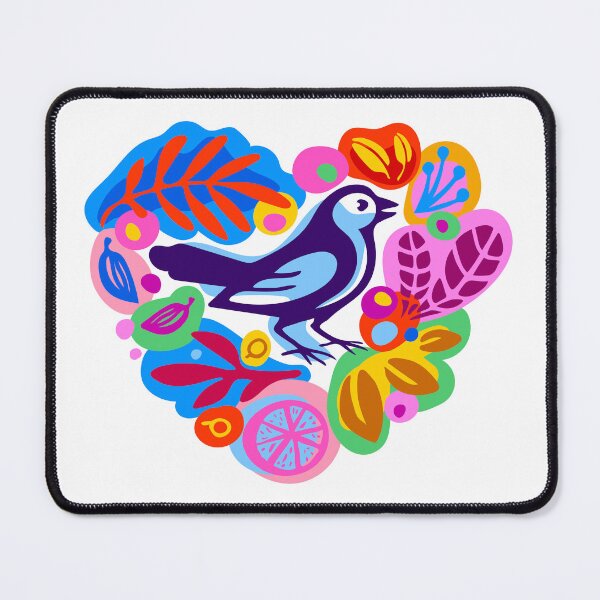 Item preview, Colorful Bright abstract floral herbal bird heart shape designed and sold by Bearlala.