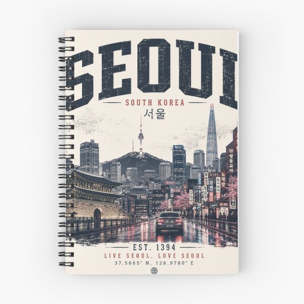 Item preview, Seoul Korea Night Drive Skyline | Vintage Aesthetic K-City Streetwear Design designed and sold by Kate1art.