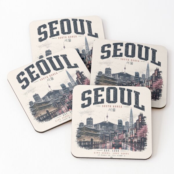 Item preview, Seoul Korea Night Drive Skyline | Vintage Aesthetic K-City Streetwear Design designed and sold by Kate1art.