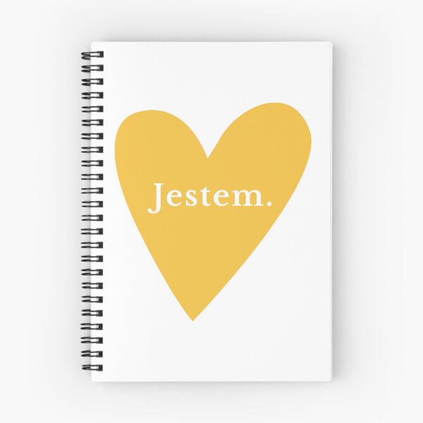 Item preview, Minimalist Jestem Polish Affirmation with Yellow Heart designed and sold by LekkieStudioArt.