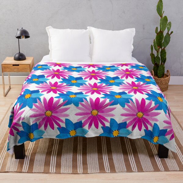 Item preview, Pink and Blue Daisy Pattern designed and sold by Jessica Morris Designs.