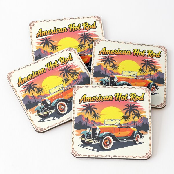Item preview, American Hot Rod California Sunset Vintage Art designed and sold by rgagliardi2017.