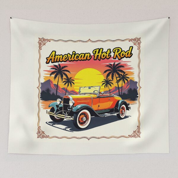 Item preview, American Hot Rod California Sunset Vintage Art designed and sold by rgagliardi2017.