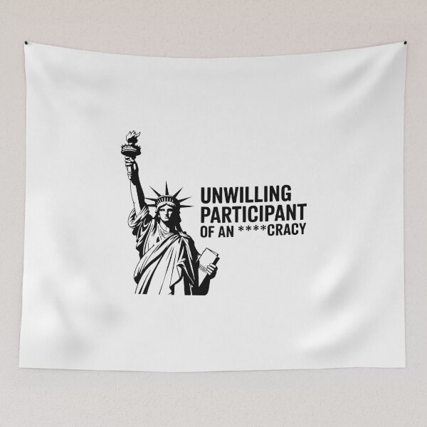 Item preview, Unwilling Participant of an Idiocracy | Sarcastic Political Humor Statue Design designed and sold by ArcticFoxStudio.