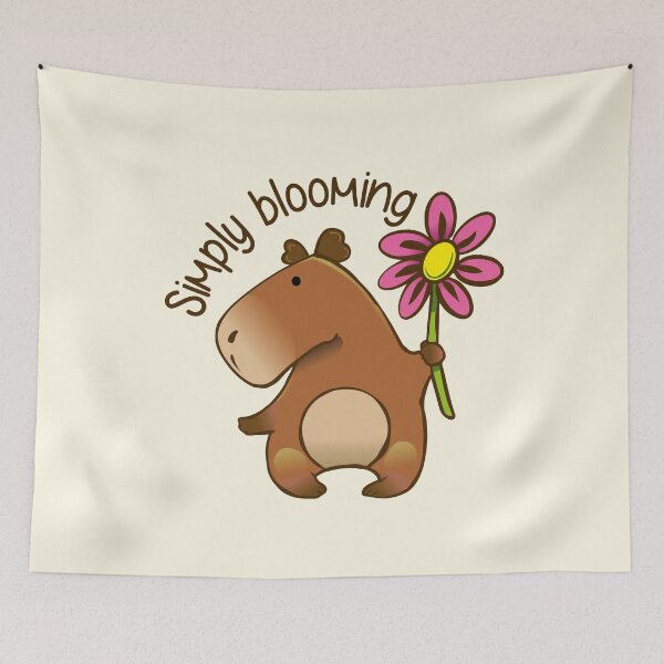 Item preview, Capybara simply blooming designed and sold by Konopikyu.