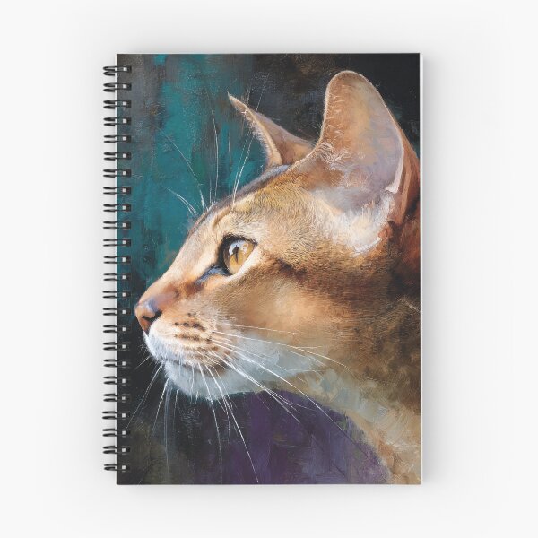 Item preview, Golden Abyssinian Cat Profile Oil Painting designed and sold by Paolo-Bandal.