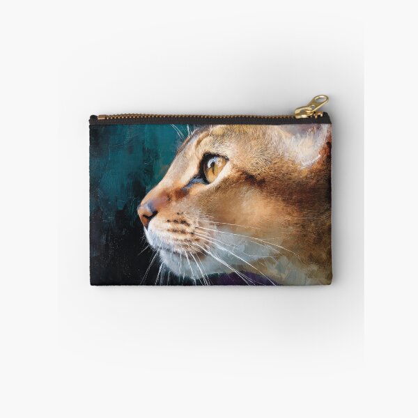 Item preview, Golden Abyssinian Cat Profile Oil Painting designed and sold by Paolo-Bandal.