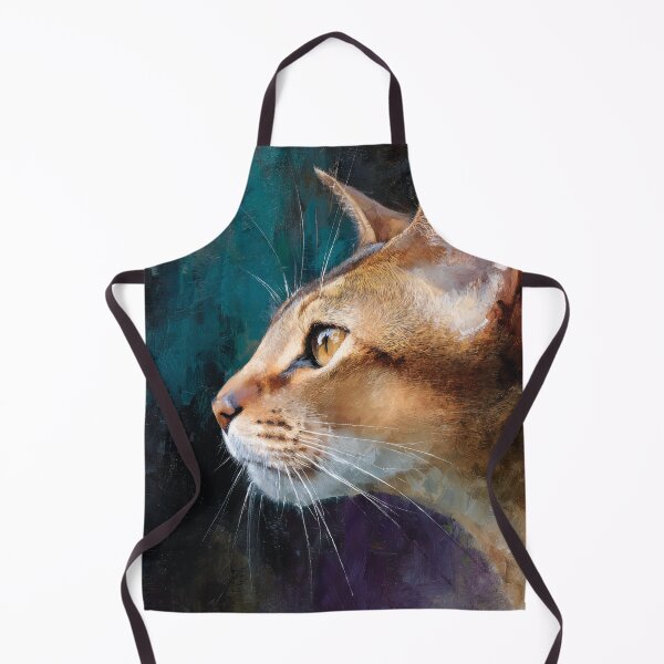 Item preview, Golden Abyssinian Cat Profile Oil Painting designed and sold by Paolo-Bandal.