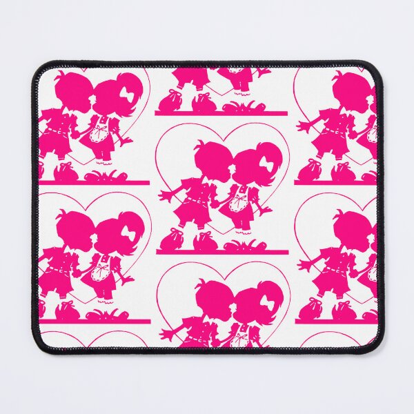 Item preview, Cute Romantic Couple Silhouette | Pink Heart Love Art designed and sold by Rawafi Art Studio.