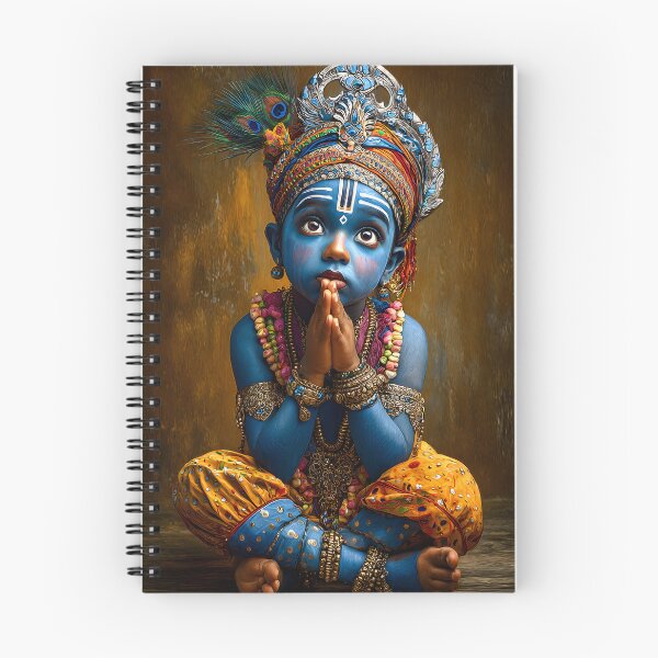 Item preview, Vibrant Representation of Lord Krishna in Prayer designed and sold by Artessie.