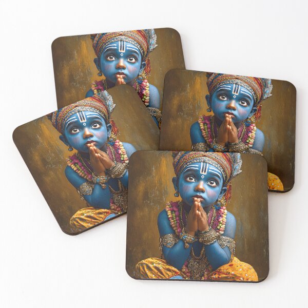 Item preview, Vibrant Representation of Lord Krishna in Prayer designed and sold by Artessie.