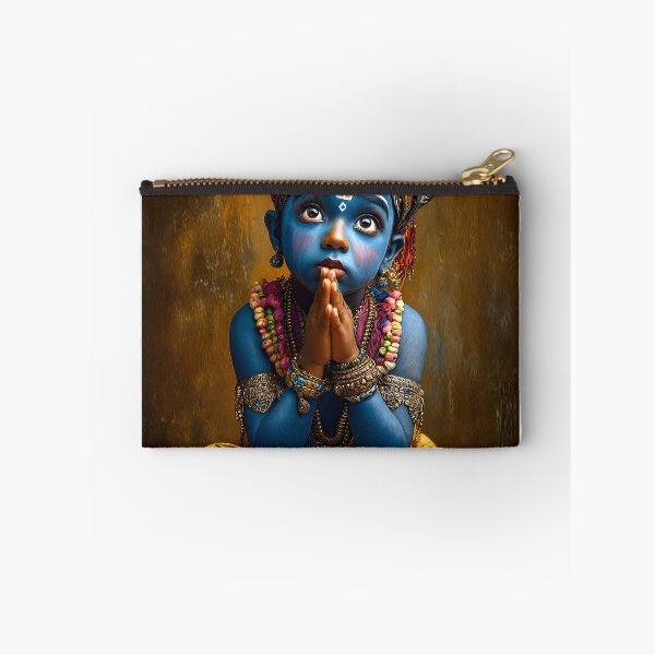 Item preview, Vibrant Representation of Lord Krishna in Prayer designed and sold by Artessie.