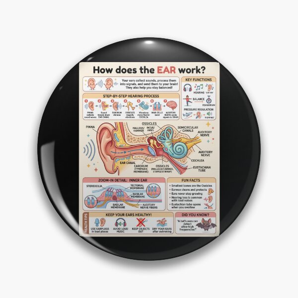 Item preview, How Does The Ear Work Human Anatomy Hearing Science Education designed and sold by adiencarteras.