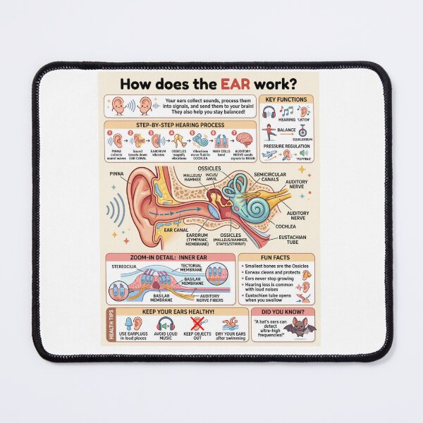 Item preview, How Does The Ear Work Human Anatomy Hearing Science Education designed and sold by adiencarteras.