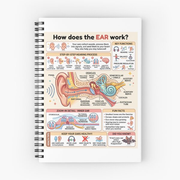 Item preview, How Does The Ear Work Human Anatomy Hearing Science Education designed and sold by adiencarteras.