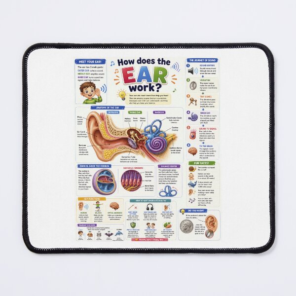 Item preview, How Does The Ear Work Human Anatomy Education Teacher Student Medical Biology designed and sold by yassin-stags.