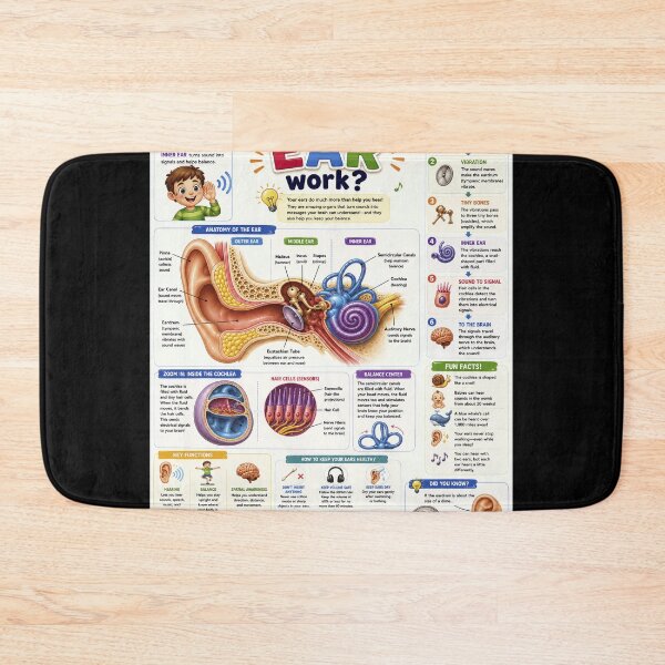 Item preview, How Does The Ear Work Human Anatomy Education Teacher Student Medical Biology designed and sold by yassin-stags.
