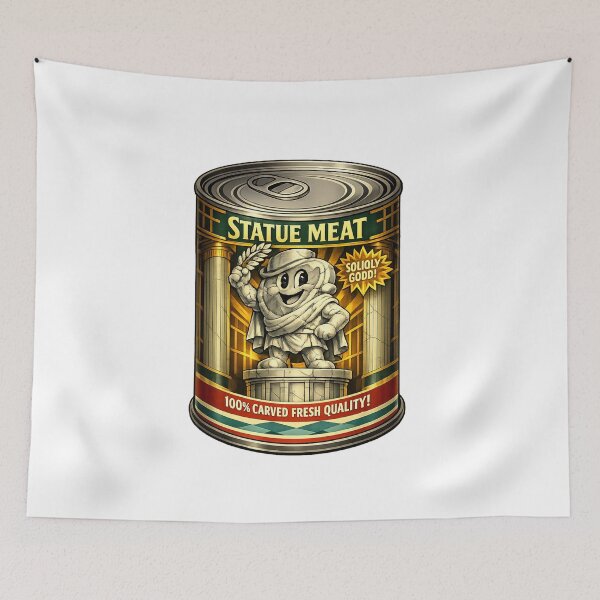 Item preview, Can of statue meat, ready to eat but please be careful as you might get stoned. designed and sold by Gunnar Hermansen.