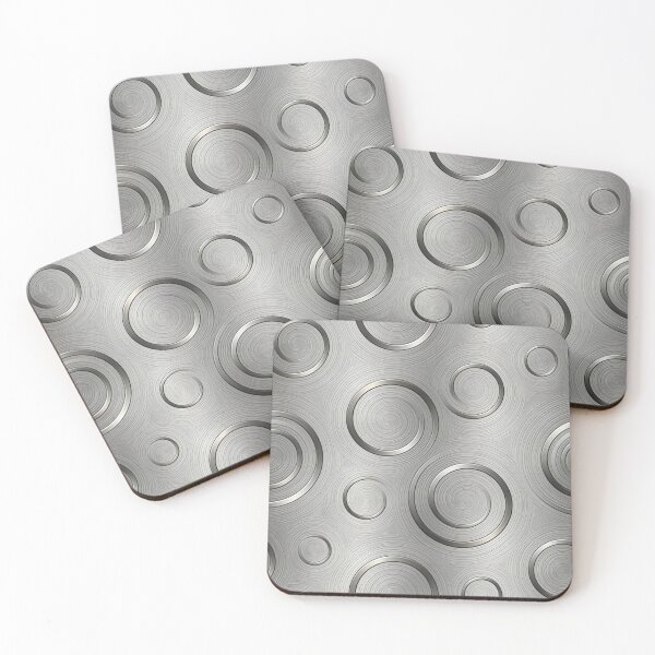 Item preview, Industrial Brushed Silver Metal Swirls Pattern designed and sold by Sybille-Yates.
