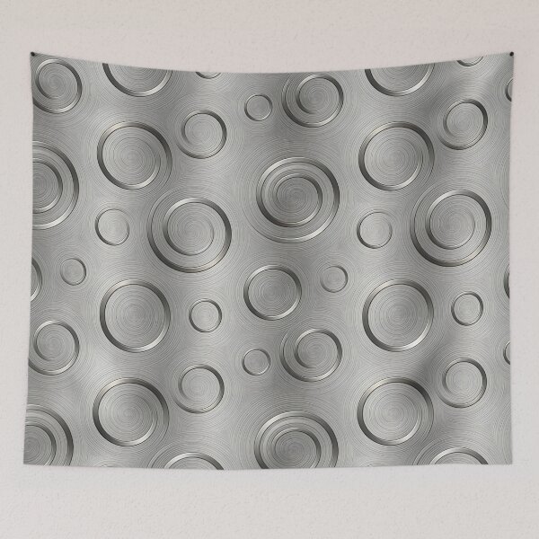 Item preview, Industrial Brushed Silver Metal Swirls Pattern designed and sold by Sybille-Yates.