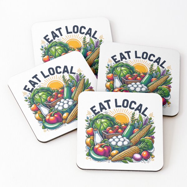 Item preview, Eat Local Farm Fresh Produce Illustration designed and sold by Apex Designs.