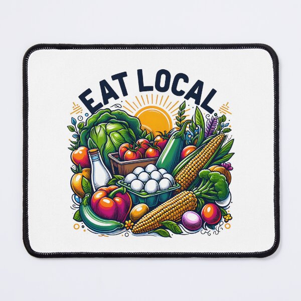 Item preview, Eat Local Farm Fresh Produce Illustration designed and sold by Apex Designs.