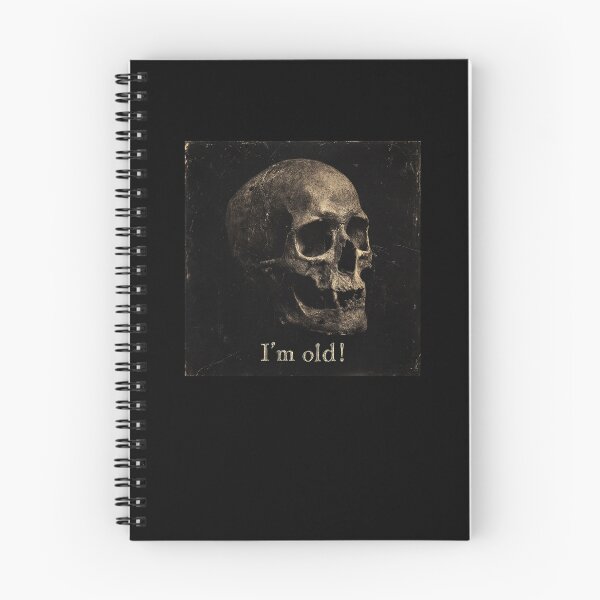 Item preview, Skull - I am old - dark apocalypse zombie designed and sold by MetusArt.