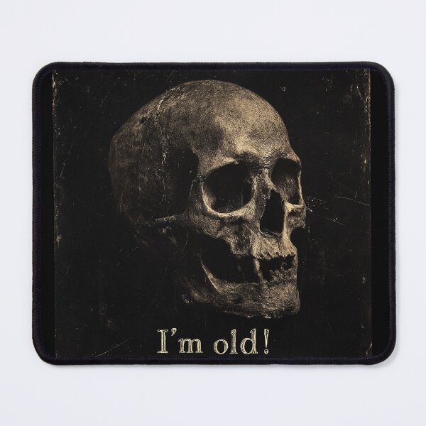 Item preview, Skull - I am old - dark apocalypse zombie designed and sold by MetusArt.