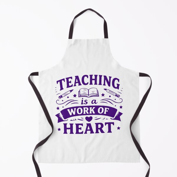 Item preview, Teaching Is a Work of Heart Retro Teacher Typography Design. designed and sold by Tonutanustylora.