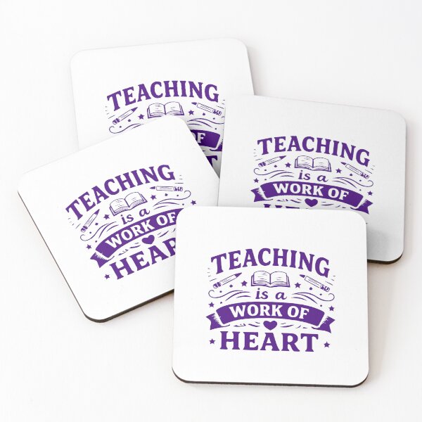 Item preview, Teaching Is a Work of Heart Retro Teacher Typography Design. designed and sold by Tonutanustylora.