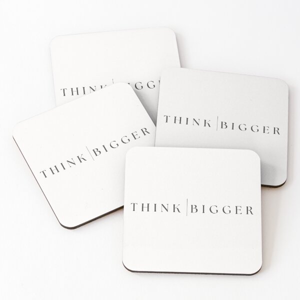 Item preview, THINK BIGGER Typography Design | Minimalist Motivational Quote  designed and sold by KleanGirlAesthetics.