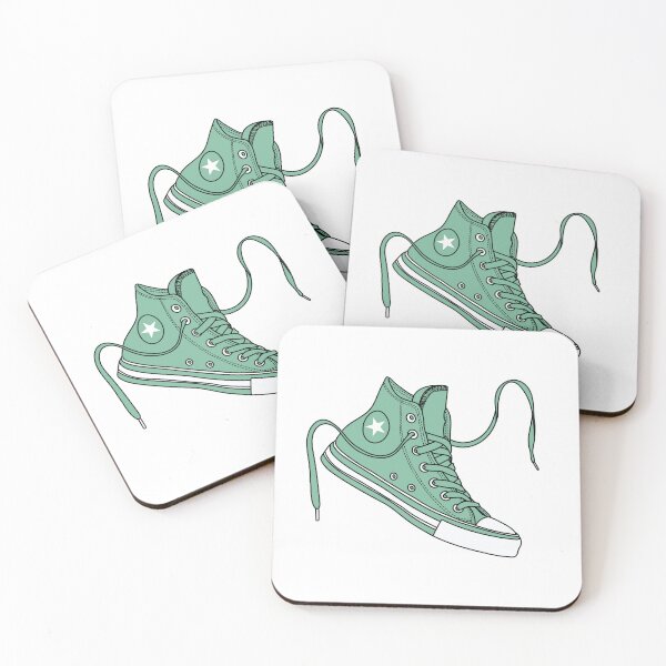 Item preview, Neptune green high tops designed and sold by MickeyEdwards.