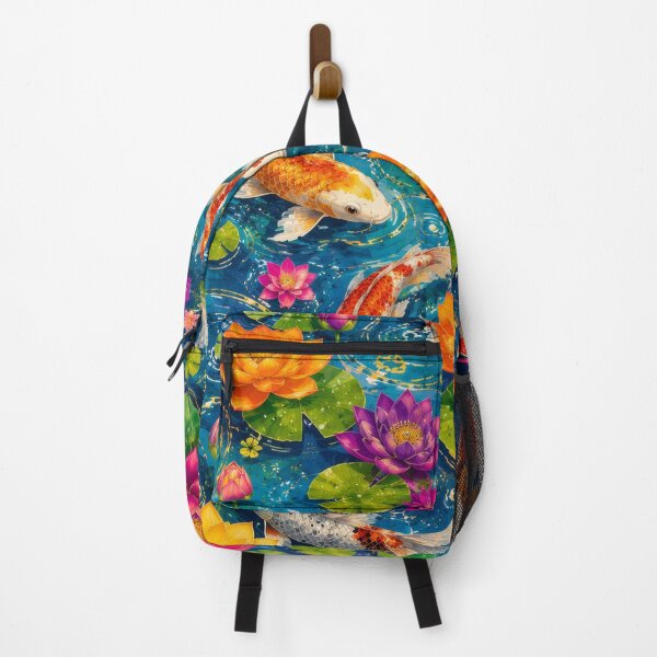 Item preview, Vibrant Koi Pond Lotus Garden Pattern Artwork designed and sold by ArtComixHaven.