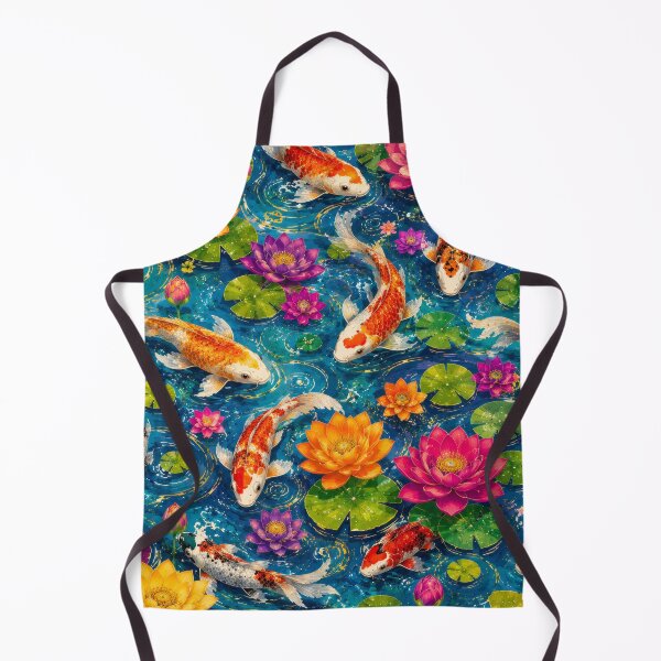 Item preview, Vibrant Koi Pond Lotus Garden Pattern Artwork designed and sold by ArtComixHaven.