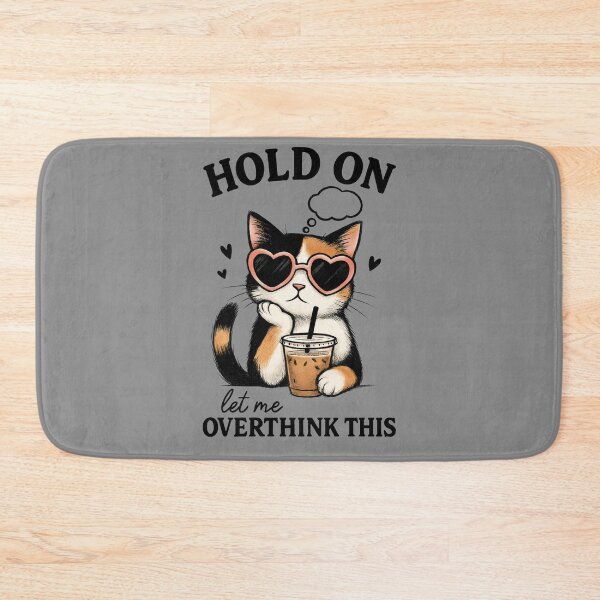 Item preview, Happy Cats Enjoying Cozy Moments Hold On Let Me Overthink These Gifts for Cats Lover designed and sold by MalwasBasket.