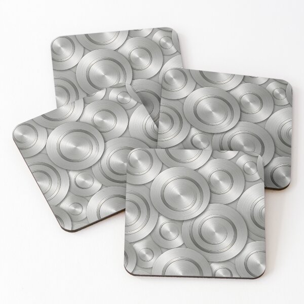 Item preview, Industrial Brushed Silver Metal Swirls Pattern designed and sold by Sybille-Yates.