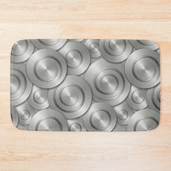 Item preview, Industrial Brushed Silver Metal Swirls Pattern designed and sold by Sybille-Yates.