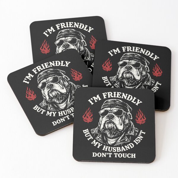 Item preview, I'm Friendly But My Husband Isn't Don't Touch Funny Wife Saying designed and sold by gunaone-design.