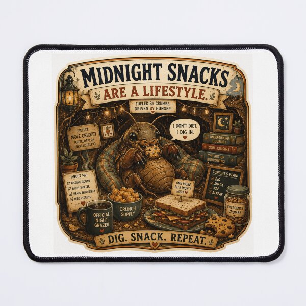 Item preview, Midnight Snacks Are A Lifestyle – Mole Cricket designed and sold by Airimo.