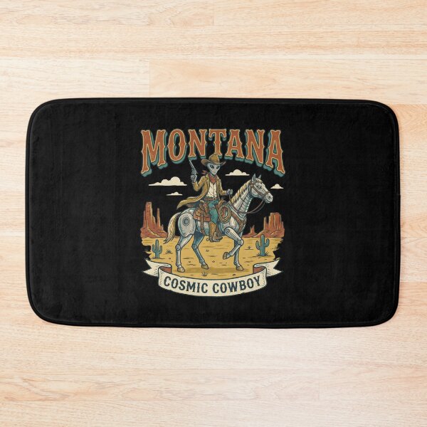 Item preview, Montana Cosmic Cowboy Alien Cowboy Riding Robot Horse Retro Western designed and sold by Milasneeze.
