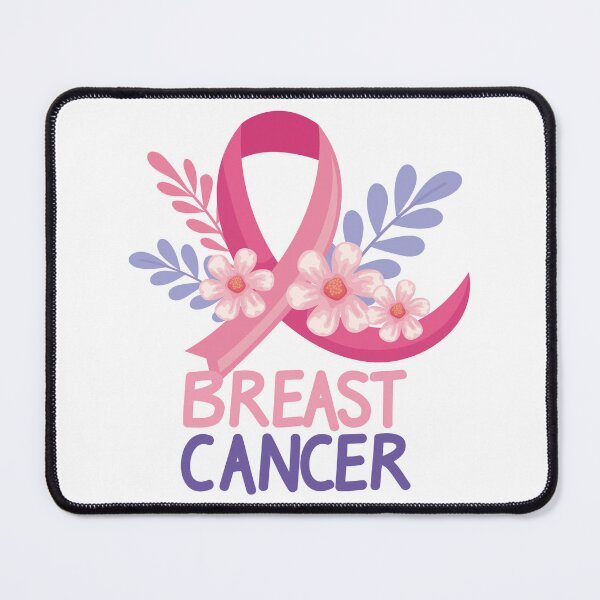 Item preview, Breast Cancer Awareness Ribbon Floral Art designed and sold by debbiebento.
