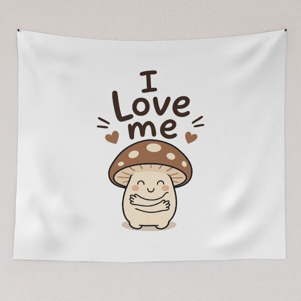 Item preview, I Love Me Cute Mushroom Design designed and sold by Movobra.