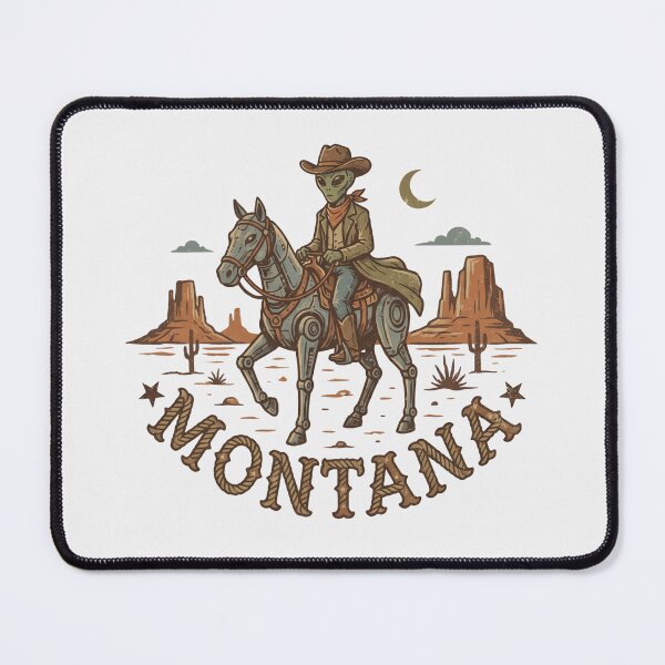 Item preview, Montana Cowboy Alien Cowboy Wild West designed and sold by Milasneeze.